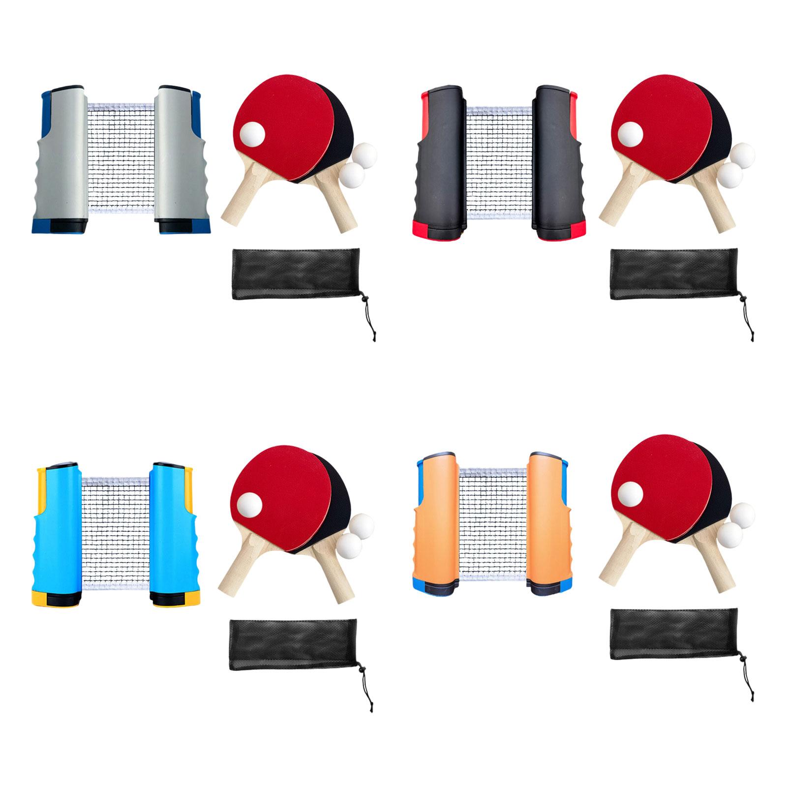 Table Tennis Net Set - Ping Pong Paddles Set Retractable Net
